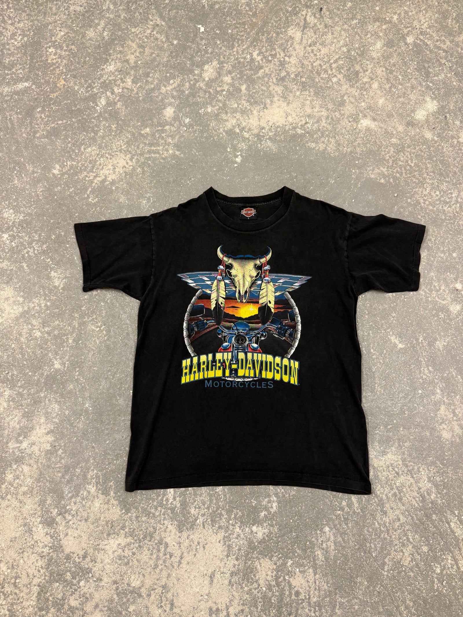 Vintage Harley Davidson Motorcycle T-shirt (L)