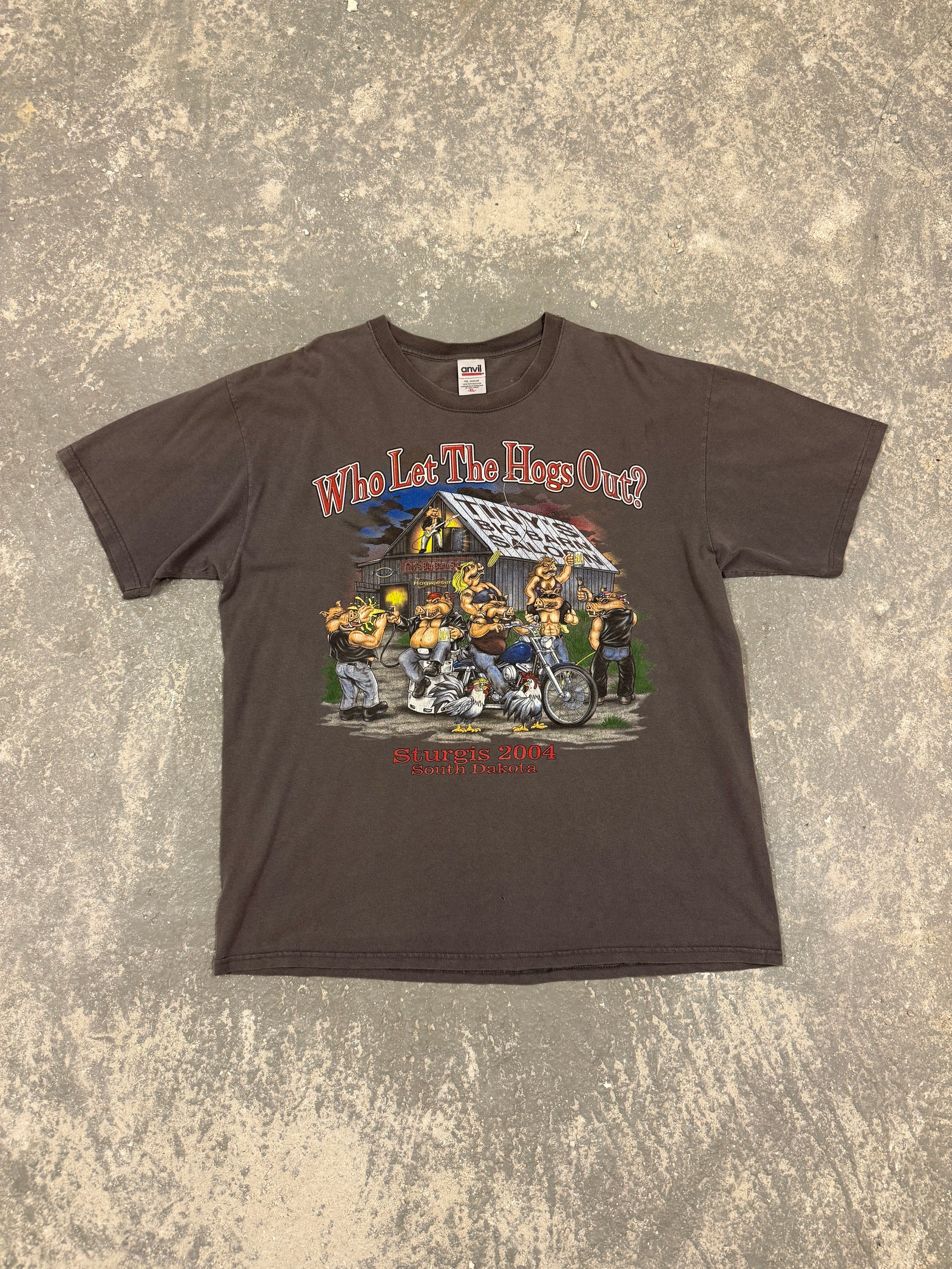 Vintage Who met the Hogs out ? T-shirt (XL)