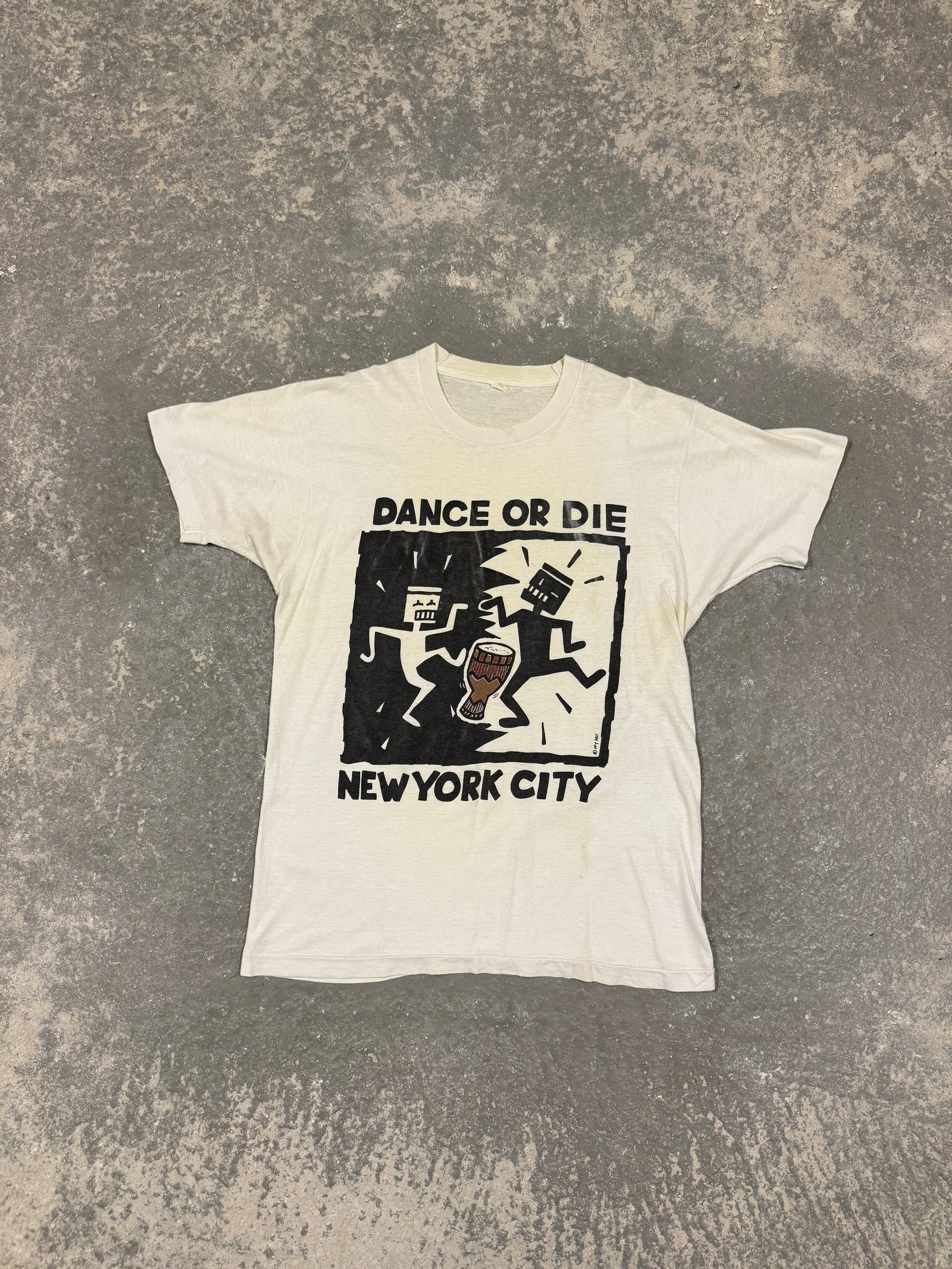Vintage Keith Haring Dance or Die T-shirt (L)