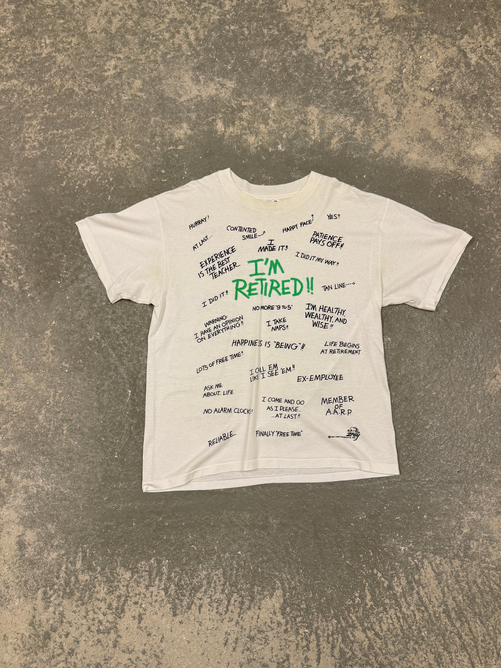 Vintage I'm retired T-shirt (L)