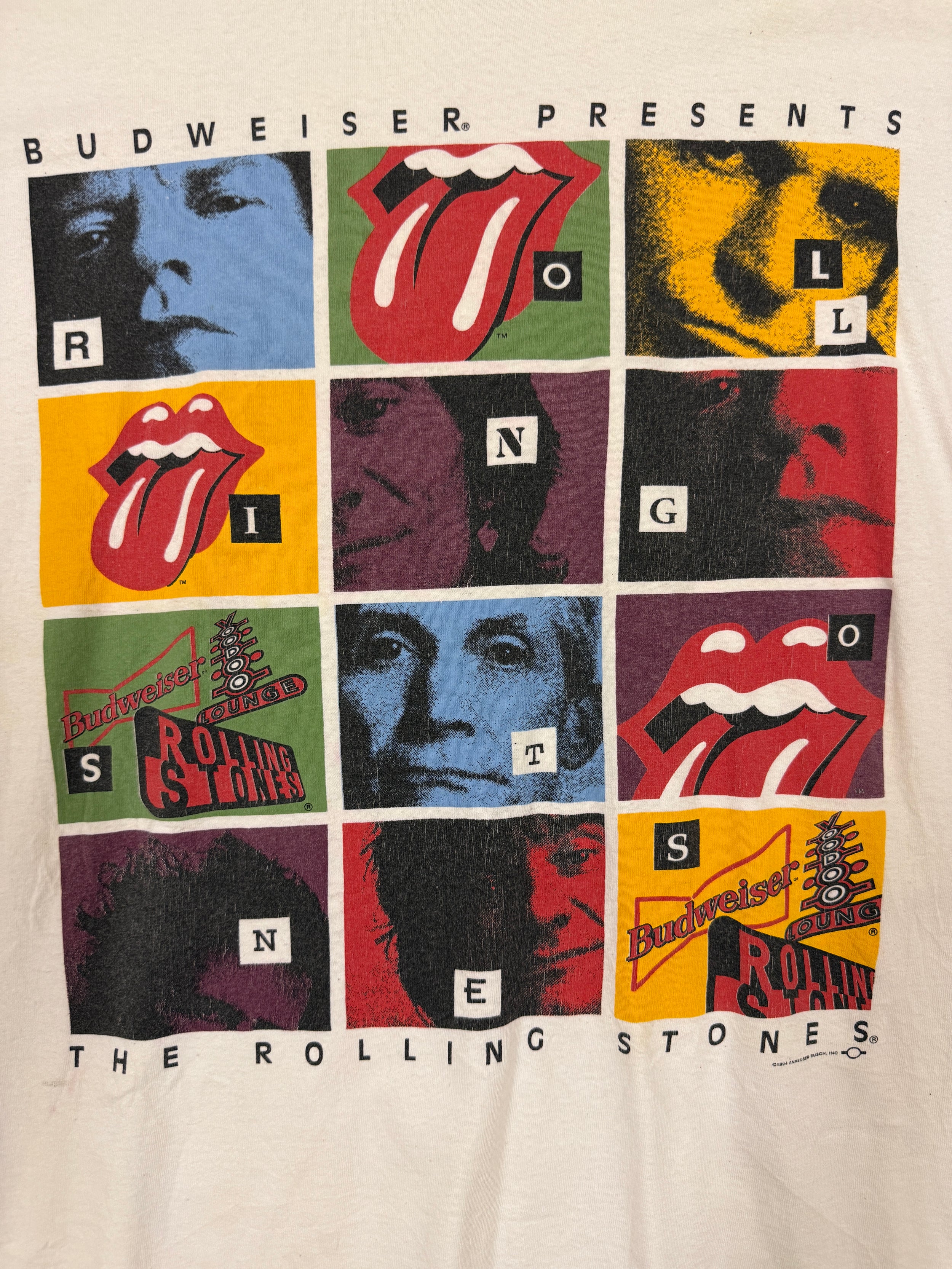 Vintage Budweiser Rolling Stones T-shirt. (XL)