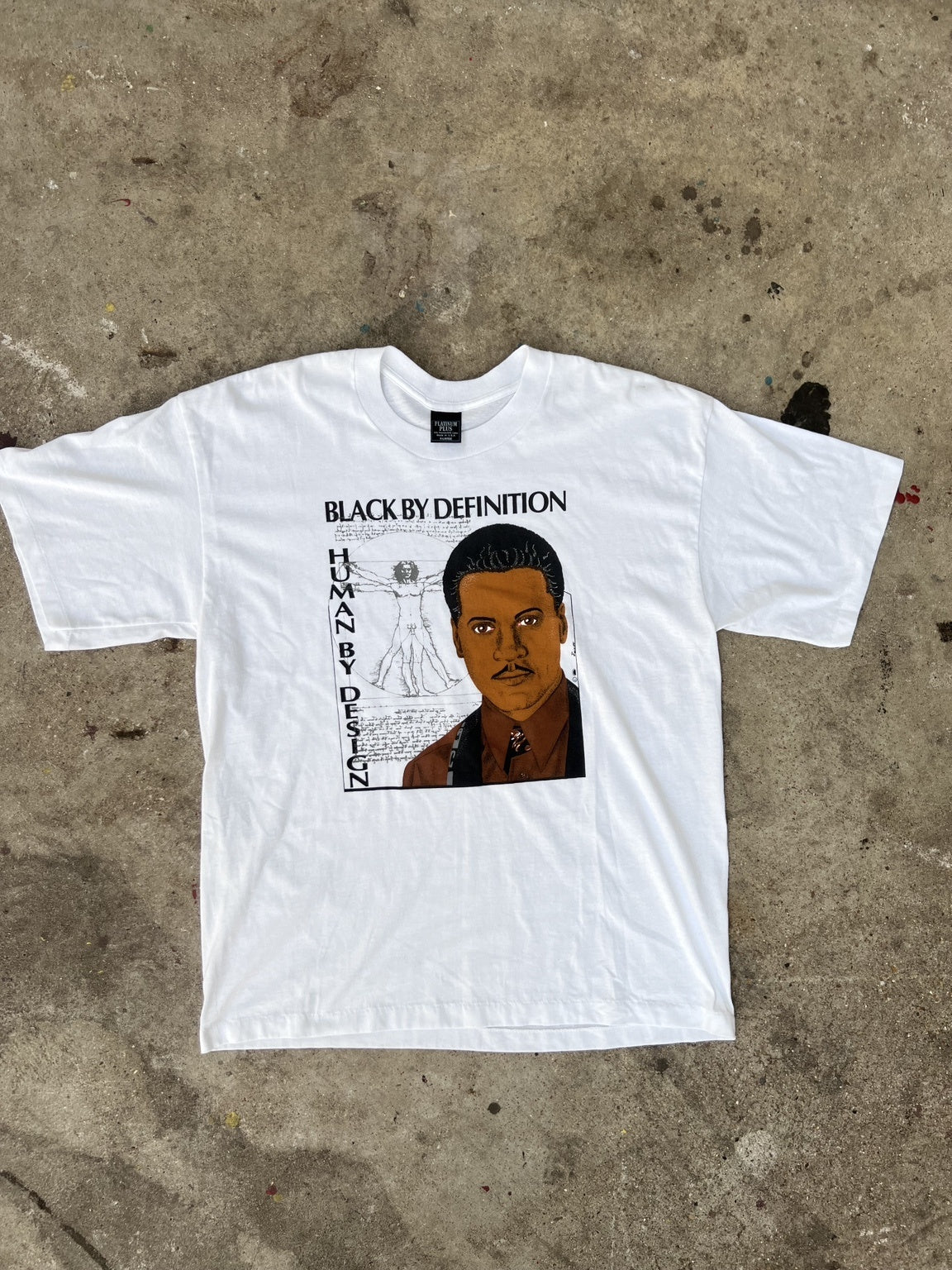 Black By Definition Human By Design vintage T-shirt front