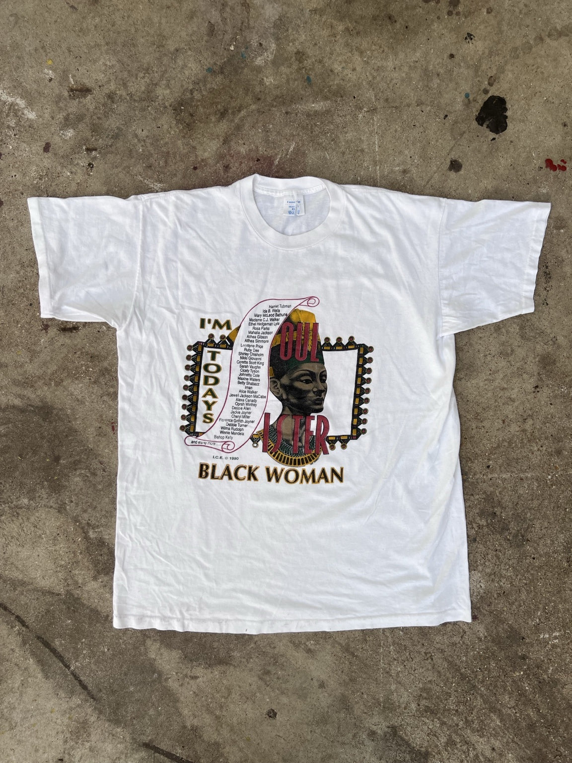 Vintage 1990 I'm Today's Black Woman T-shirt front