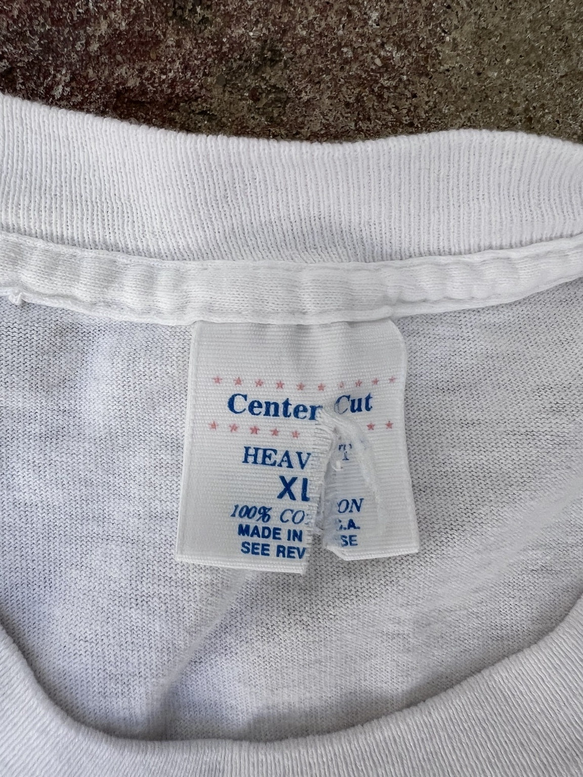 Center Cut XL Made in USA tag detail