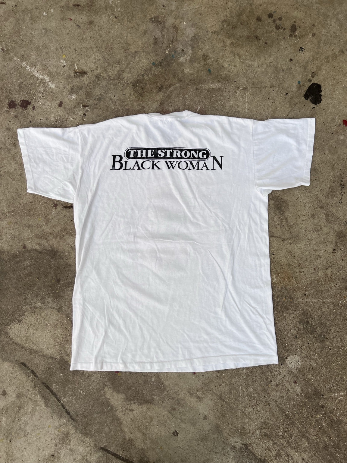 Vintage 1990 The Strong Black Woman T-shirt back