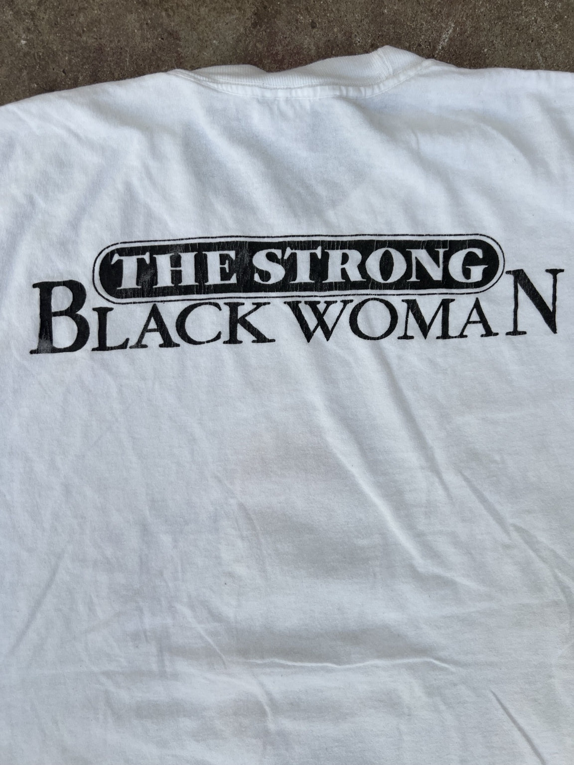 The Strong Black Woman back print detail
