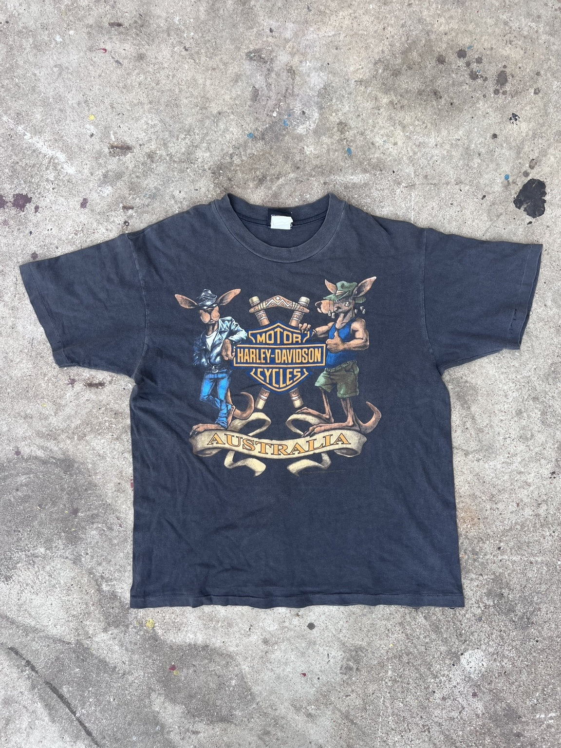 Vintage Harley-Davidson Australia kangaroo T-shirt front