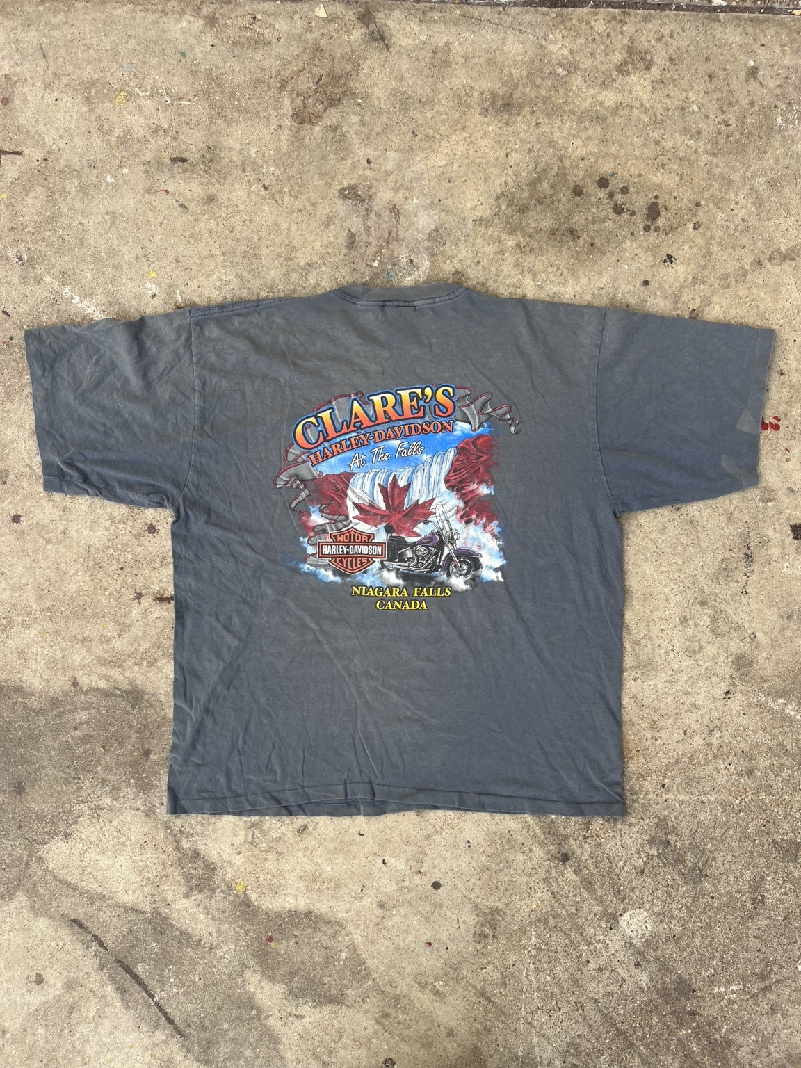 Clare's Harley-Davidson Niagara Falls vintage T-shirt back alternate