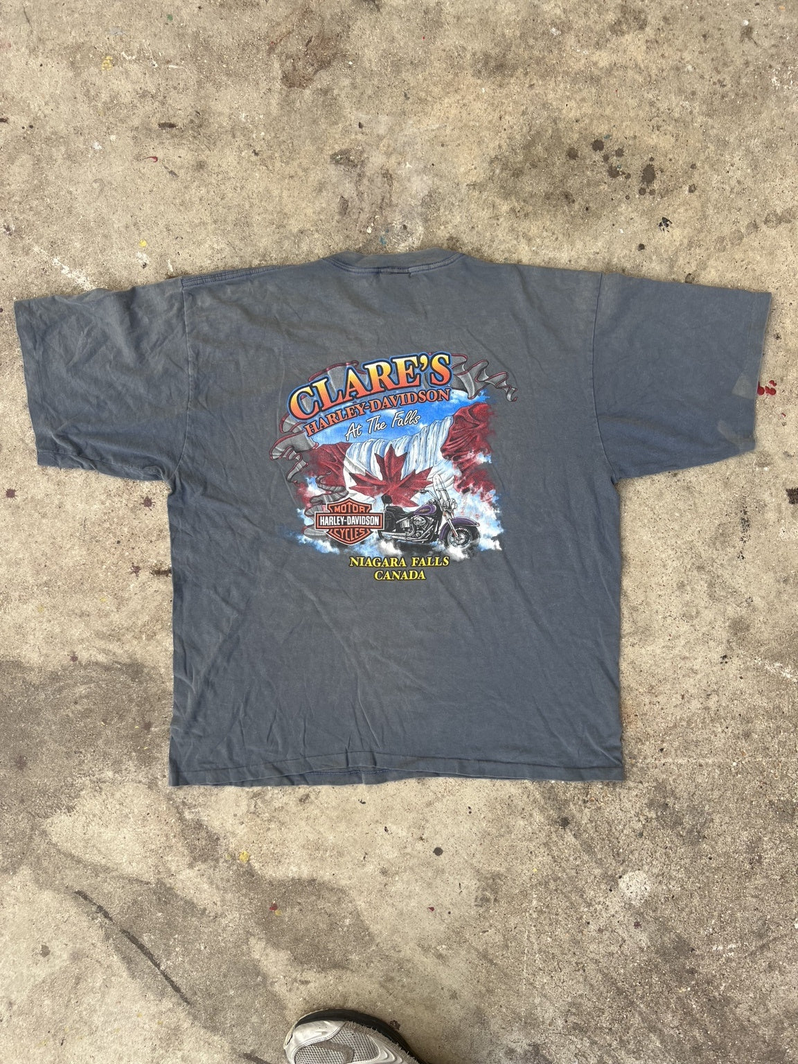 Clare's Harley-Davidson Niagara Falls vintage T-shirt back