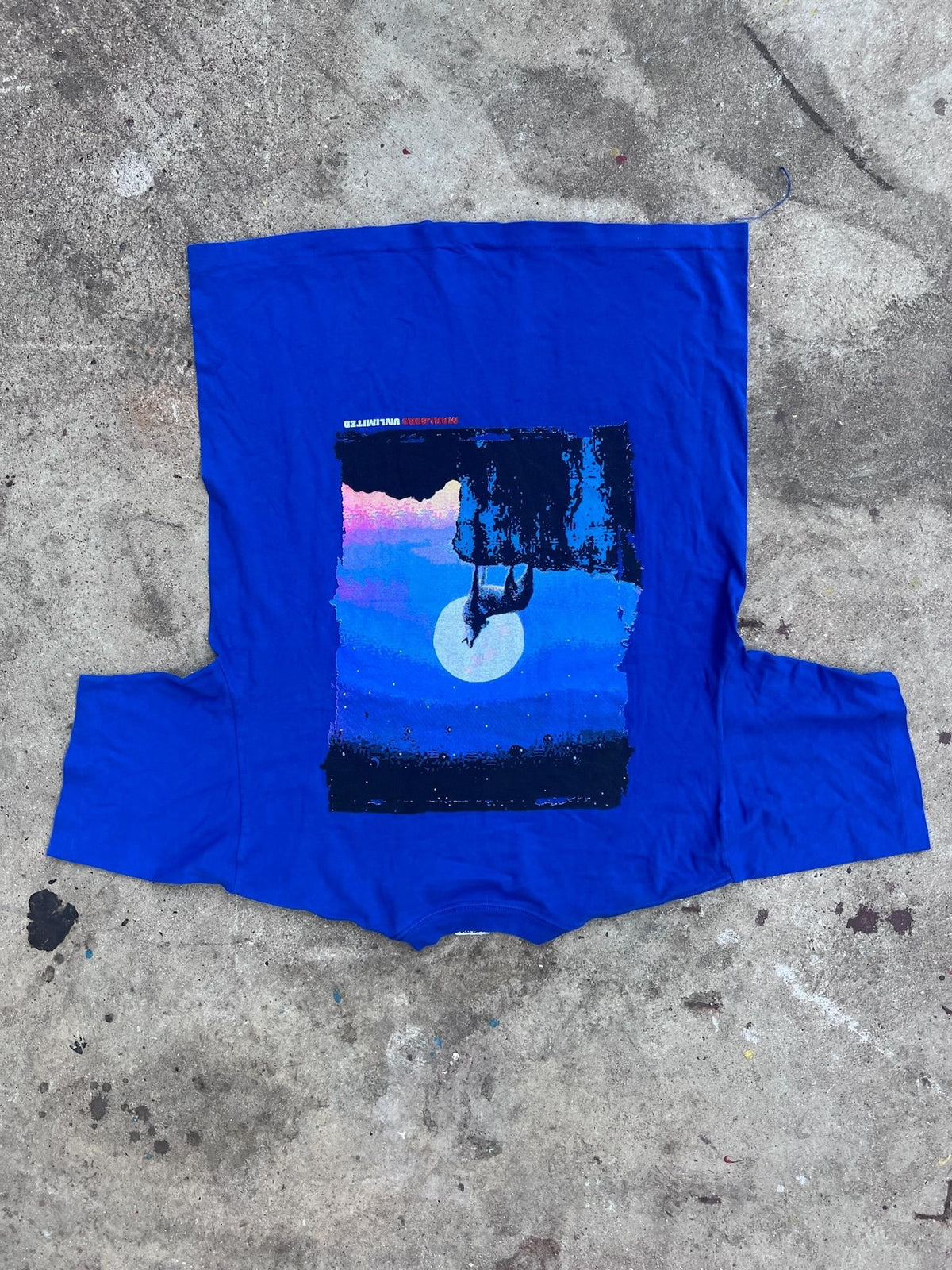 Marlboro Unlimited blue vintage T-shirt back