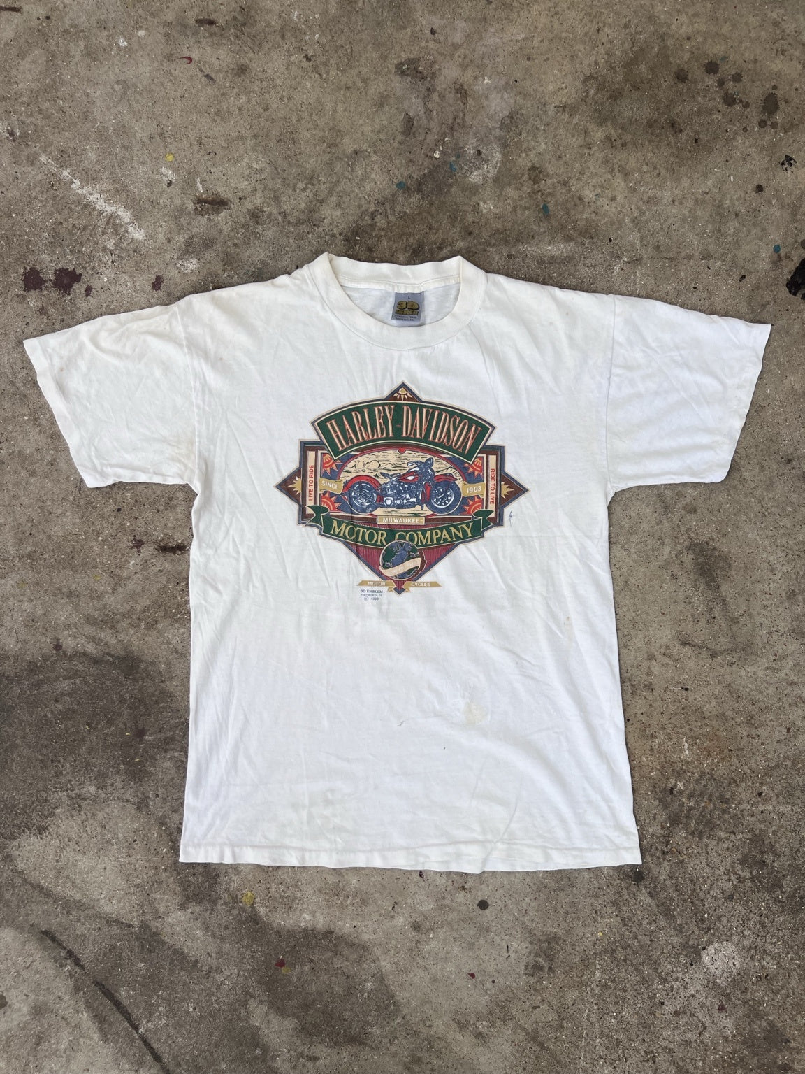 Vintage 1990 Harley-Davidson T-shirt front