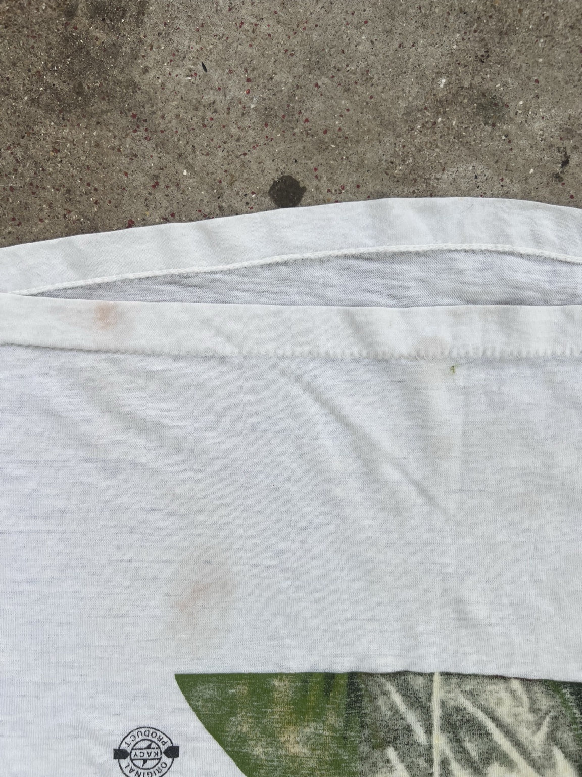 Vintage wear and stains