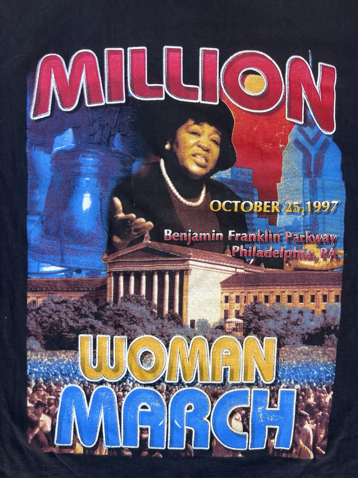 Million Woman March vintage T-shirt Front print detail