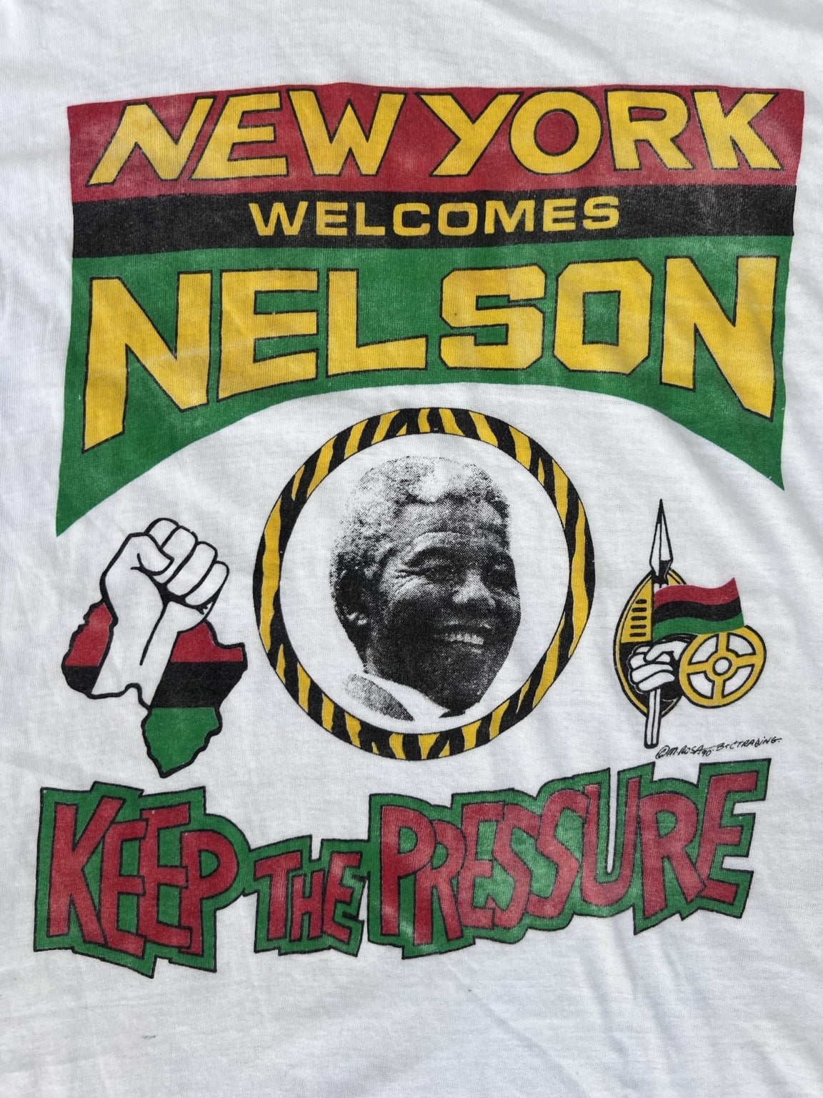 Nelson Mandela Keep The Pressure graphic detail