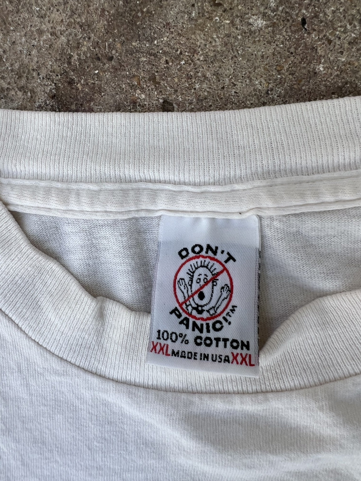 Don't Panic Made in USA XXL tag